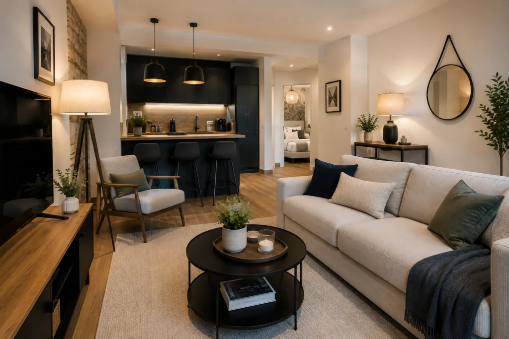 Intérieur d’une location saisonnière à Rouen