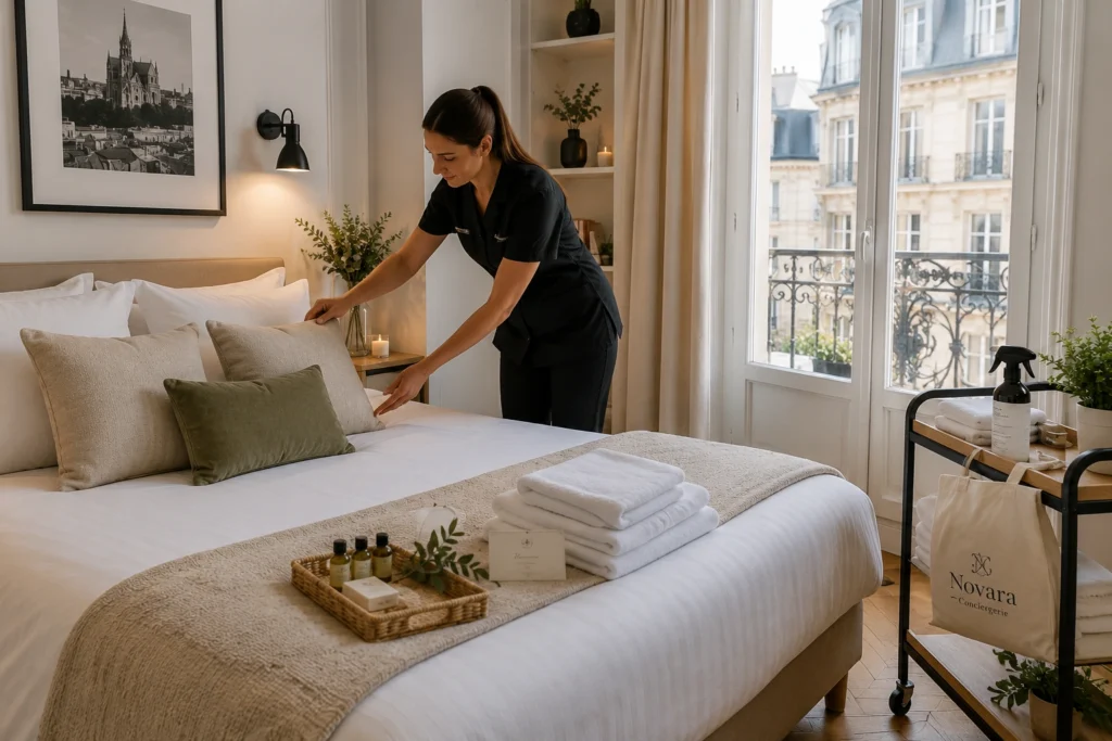 Préparation d’un logement avant l’arrivée des voyageurs à Rouen